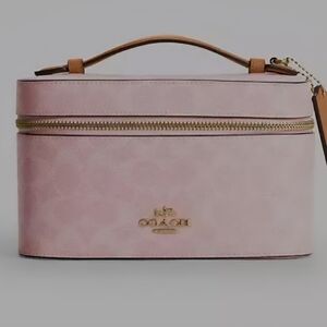 Coach Powder Pink Leather Cosmetic Case